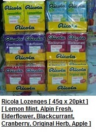 [ 45g x 20pkts ] Ricola Lozenges [Lemon Mint / Alpin Fresh / Elderflower & More]