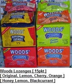 [ 6 Loz x 15pkts ] Woods Peppermint Lozenges [Original / Cherry / Honey Lemon / Orange / Lemon / Blackcurrant]